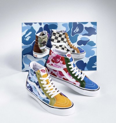 Bape Vans Multi Camo Sk8-hi