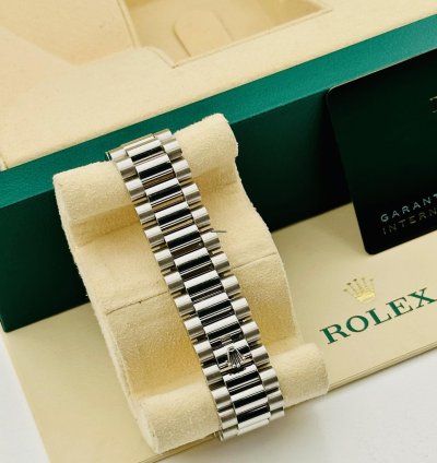Rolex Day-date Ii 41mm 218206 Ice Blue Dial Roman Diamond Index Arabic Day And Date