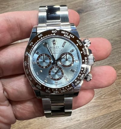 Rolex Daytona 2025 New Daytona Platinum Ice Blue Baguette Diamond Dial