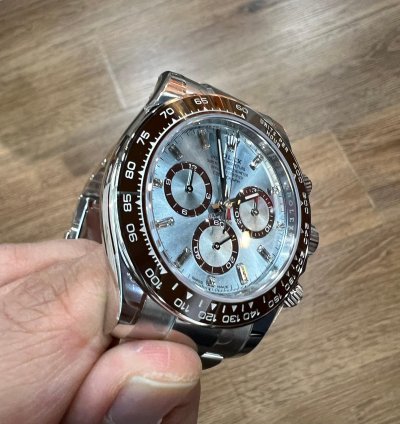 Rolex Daytona 2025 New Daytona Platinum Ice Blue Baguette Diamond Dial