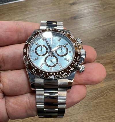 Rolex Daytona 2025 New Daytona Platinum Ice Blue Baguette Diamond Dial