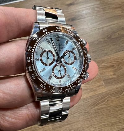 Rolex Daytona 2025 New Daytona Platinum Ice Blue Baguette Diamond Dial