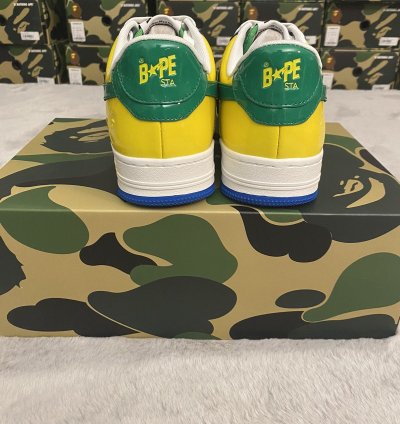 Bapesta 1 Brazil Green Blue Yellow Size 11