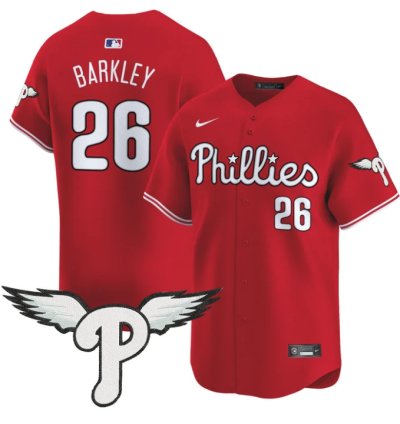 Saquon Barkley Jersey 26 Philadelphia Phillies 2025 Vapor Premier Limited Stitched Red