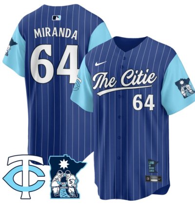 Jose Miranda Jersey 64 Minnesota Twins 2025 City Connect Concept Stitched Royal