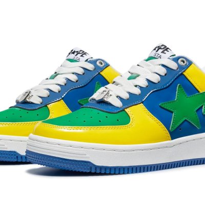 Bapesta 1 Brazil Green Blue Yellow Size 9 5