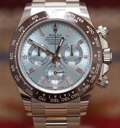 Rolex Daytona 116506 Platinum Baguette Dial Blue Ice New 2023