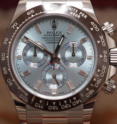 Rolex Daytona 116506 Platinum Baguette Dial Blue Ice New 2023
