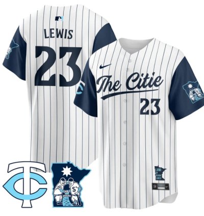 Royce Lewis Jersey 23 Minnesota Twins 2025 City Connect Concept Stitched White