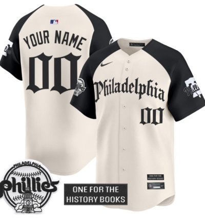 Custom Phillies Jersey Retro Newspaper Edition Vapor Premier Limited Stitched Alternate