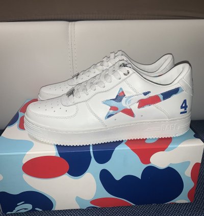Bapesta 4th Anniversary Paris White Rare 1 60 Worldwide