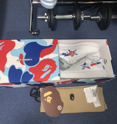 Bapesta 4th Anniversary Paris White Rare 1 60 Worldwide