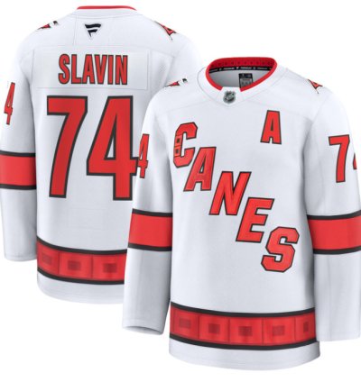 Jaccob Slavin Jersey 74 Carolina Hurricanes Premium All Stitched White