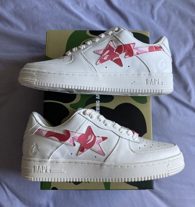 Bapesta Abc Camo White Pink