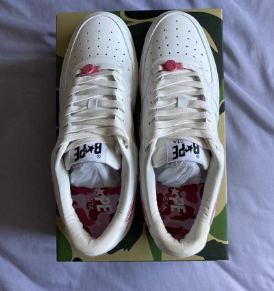 Bapesta Abc Camo White Pink