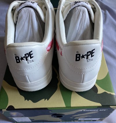 Bapesta Abc Camo White Pink