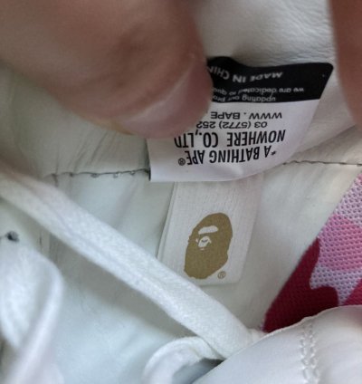 Bapesta Abc Camo White Pink