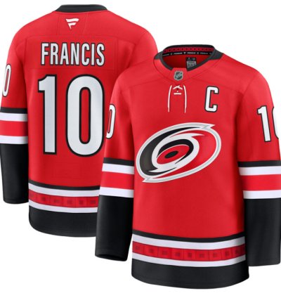 Ron Francis Jersey 10 Carolina Hurricanes Premium All Stitched Red
