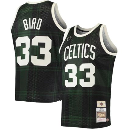 Larry Bird Boston Celtics 198586 Hardwood Classics Uninterrupted Swingman Jersey - Black