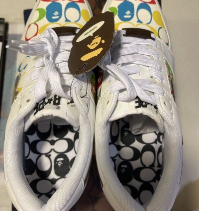 Bapesta Coach White Multi-color