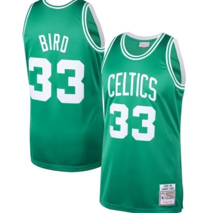 Larry Bird Boston Celtics 198586 Galaxy Swingman Jersey - Kelly Green