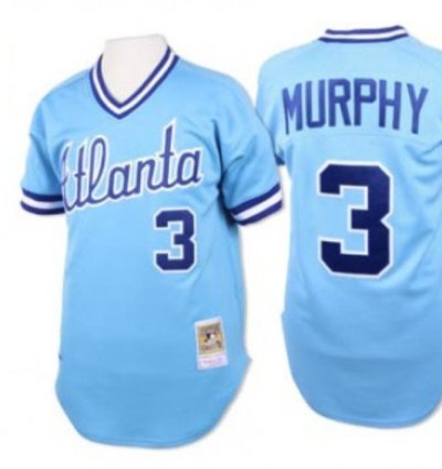 Atlanta Braves Dale Murphy Blue 1982 Throwback Pullover Jersey