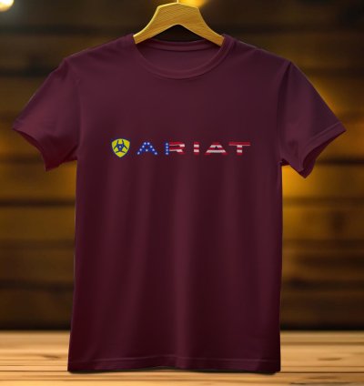 Ariat Logo Funny Mens Tshirt Size Usa