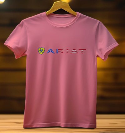 Ariat Logo Funny Mens Tshirt Size Usa