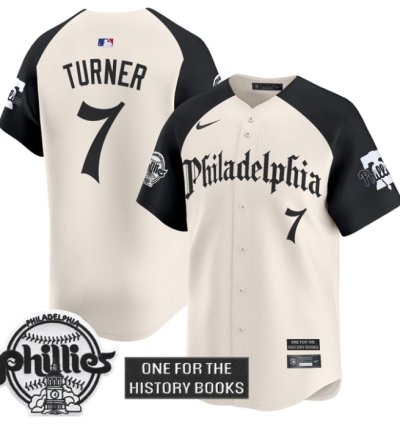 Trea Turner Jersey 7 Phillies Retro Newspaper Edition Vapor Premier Limited Stitched Alternate