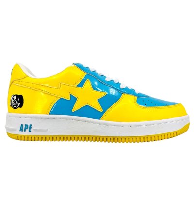 Bapesta Dog Low Yellow Blue