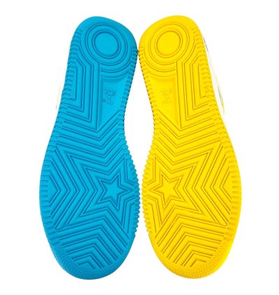 Bapesta Dog Low Yellow Blue