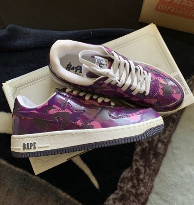 Bapesta Fs-001 Low Purple Camo
