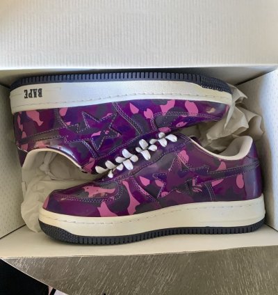 Bapesta Fs-001 Low Purple Camo