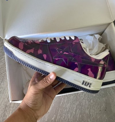 Bapesta Fs-001 Low Purple Camo