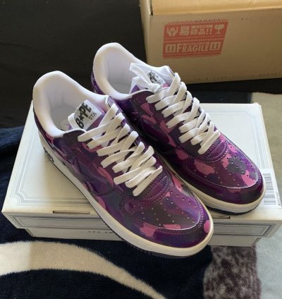 Bapesta Fs-001 Low Purple Camo