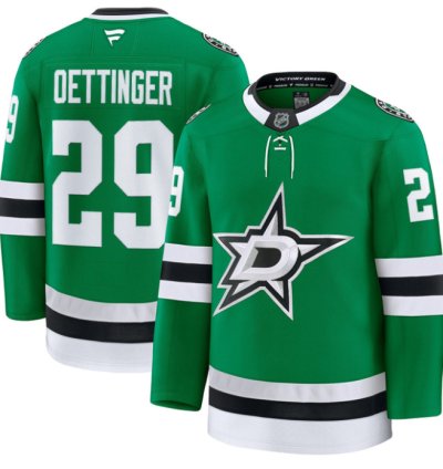Jake Oettinger Jersey 29 Dallas Stars Premium All Stitched Kelly Green