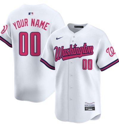 Custom Washington Nationals Jersey Name Number Vapor Limited All Stitched White
