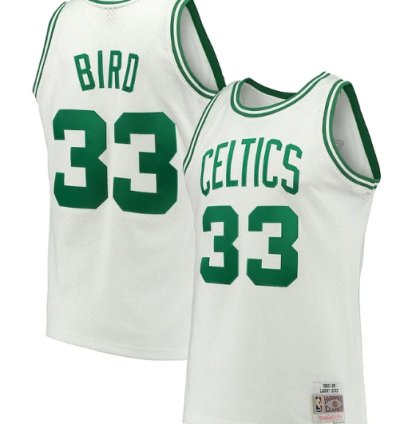 Larry Bird Boston Celtics Hardwood Classics Swingman Jersey - White