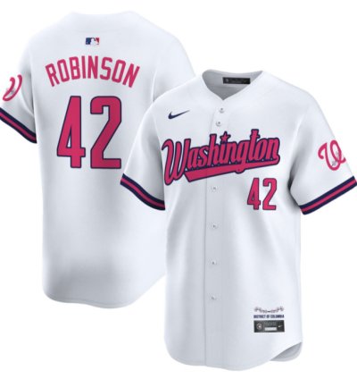 Jackie Robinson Jersey 42 Washington Nationals Vapor Limited All Stitched White