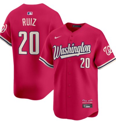 Keibert Ruiz Jersey 20 Washington Nationals Vapor Limited All Stitched Pink