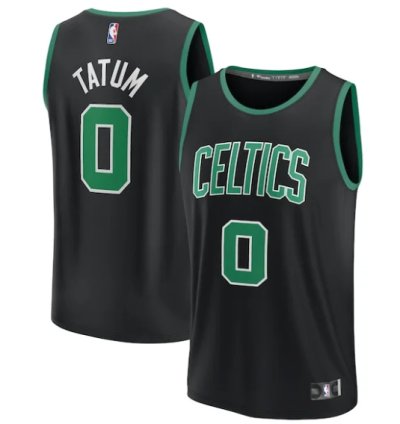 Jayson Tatum Boston Celtics Fast Break Player Jersey - Statement Edition - Black