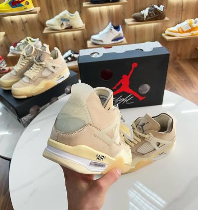 Jordan 4 Retro Off-white Sail