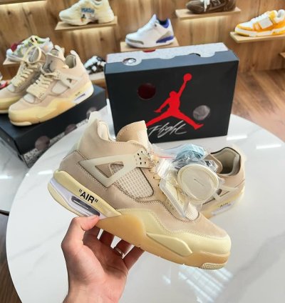 Jordan 4 Retro Off-white Sail