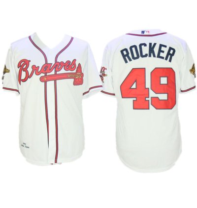 Atlanta Braves John Rocker White 1995 Throwback Jersey