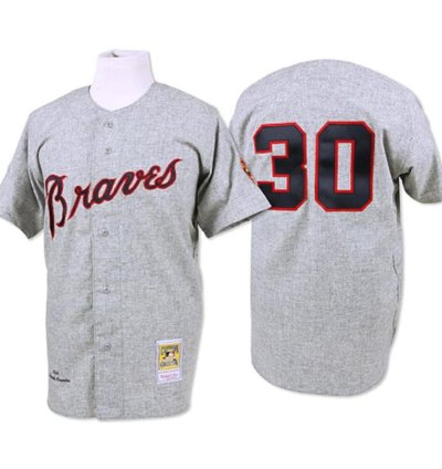 Atlanta Braves Orlando Cepeda Gray 1969 Throwback Jersey