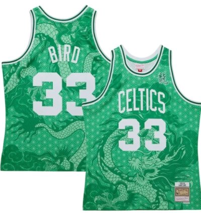 Larry Bird Boston Celtics 198586 Hardwood Classics Asian Heritage 60 Swingman Throwback Player Jersey - Kelly Green