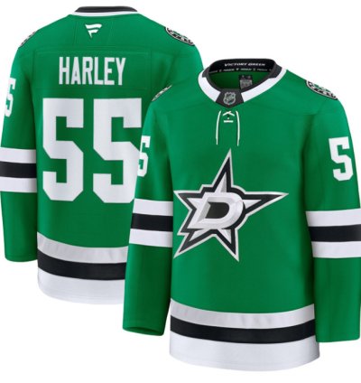 Thomas Harley Jersey 55 Dallas Stars Premium All Stitched Kelly Green