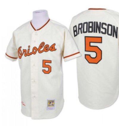 Baltimore Orioles Brooks Robinson Cream 1970 Throwback Jersey
