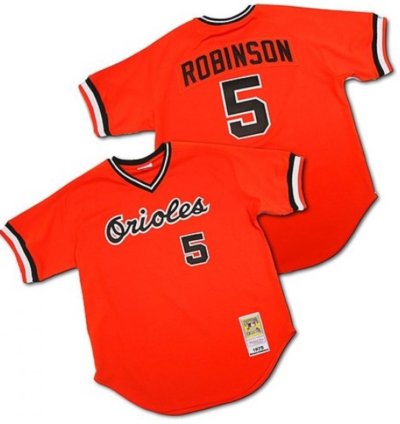 Baltimore Orioles Brooks Robinson Orange Throwback Pullover Jersey