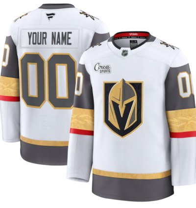 Custom Vegas Golden Knights Jersey Name Number Premium All Stitched White